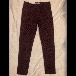 Plum leopard jeans